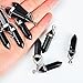 Asingeloo Wholesale 10PCS Black Onyx Pendants Hexagonal Bullet Stone Pendants Crystal Healing Point Reiki Charms Bulk for Jewelry Making Necklace Pendant