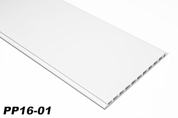 10 m² PVC Paneele Bretter Platten Wandverkleidung 200x16cm PP16-01 weiß