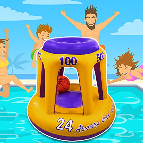Pool Basketball Hoop, Extra Large Basketball Hoop with Ball Included
