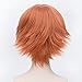 Probeauty Short Spiky Orange mix Brown Cosplay Wigs for Peter Pan