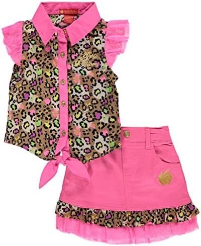 Apple Bottoms Baby Girls' "Camo Leopard" 2-Piece Outfit - pink/multi, 12 months