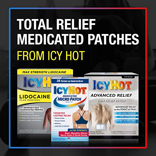 Icy Hot Medicated Patch Extra Strength Pain Relief Patch for Arm, Neck