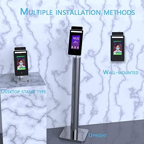 JACQUELINE Intelligent Face Recognition Infrared Temperature Measuring Instrument, Non-Contact Body Temperature Measurement, Suitable for Residential School Factories,Desktop Mount Type