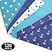 Note Card Cafe Gift Wrapping Tissue Paper 120 Pcs | 14 x 20 in | 5 Blue Party Designs of Patterned and Solid Colors | For Arts, Crafts, Gifts, DIY, Birthdays, Weddings, Showers, Party Decor, Packing