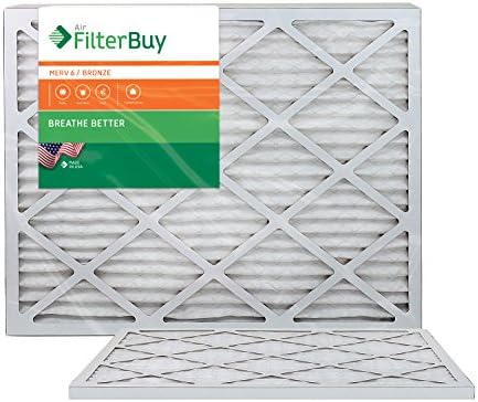 AFB Bronze MERV 6 12x36x1 Pleated AC Furnace Air Filter. Pack of 2 Filters. 100% produced in the USA.