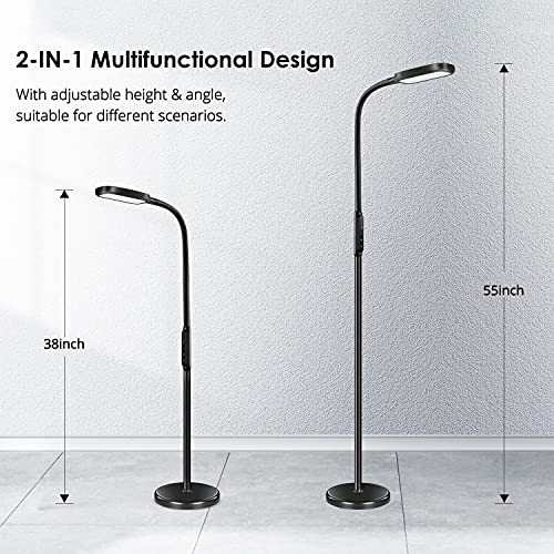zanvia LED Floor Lamp with 5 Brightness Levels & 3 Color Temperatures