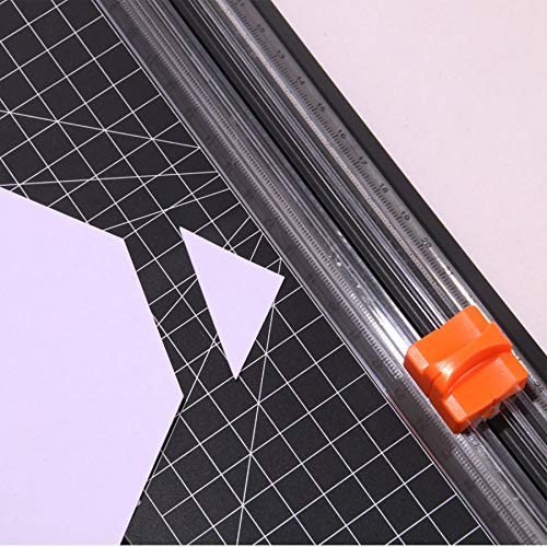 Miukada Paper Cutter.12 inch/Letter Size/A4 Paper Trimmer with Automatic Security Blade and Side Ruler for Craft Paper, Coupon, Label or Card for School, Home and Office(with Bonus Two Extral Blades)