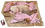 Mossy Oak Pink Baby Blanket + Bib Super Soft Gift Set (Newborn-24 Month)
