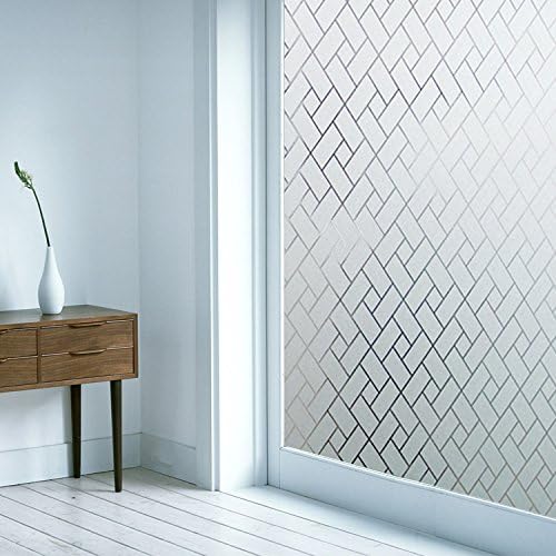 No glue static window films, Providing privacy and blocking ultraviolet radiation, suitable for bedroom, living room, office, bathroom and other places (size 17.7×78.7 inches)
