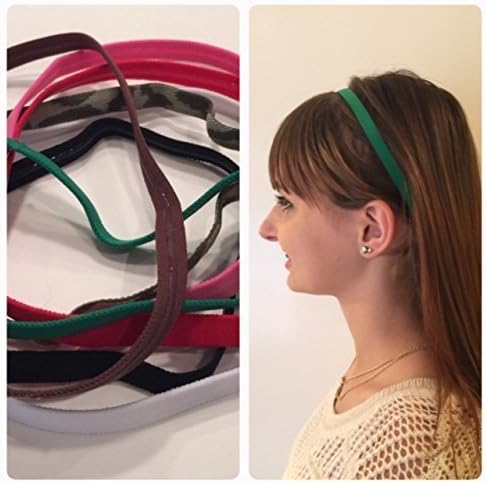 Fabulicious Non Slip Single Headband Softball Running Sports Braided Headbands Sweat Silicone Non Slip Grip No Armour Scrunchy Women Girl Soccer Yoga Running Soccer Basketball Tennis Volleyball Girls