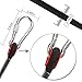 GINEE Outdoor Rock Climbing Rope 32Ft,Black Static 10mm Rope Two Hooks for Safety Rescue Rappelling,Tree Climbing Gear Spikes Harness