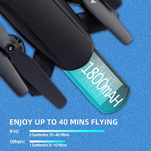 Drone with Camera 720P for Adults, R10 Foldable WiFi FPV RC Quadcopter Altitude Hold, Gesture Photography, APP Control… - Image 3