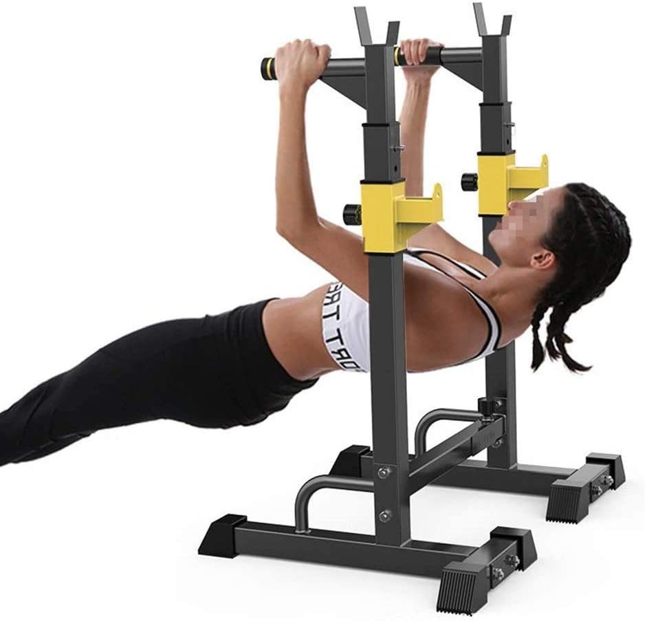 MGIZLJJ Heavy Duty Adjustable Power Tower Multi-Function Strength Training Dip Stand Workout Station Fitness Equipment Suitable for Both Home and Commercial Use