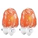Unilamp Himalayan Salt Lamp Natural Crystal Salt Lamp Night Light with 4 Bulbs, Hand Carved Salt Rock Lamp with UL-Approved Wall Plug for Air Purifying, Home Decor and Ideal Gift, 2 Pack
