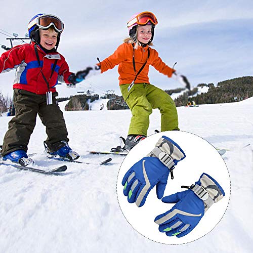 Leiyini Kids Winter Snow Ski Gloves Children Snowboard Gloves Outdoor Waterproof Gloves for Boys Girls - Thumbnail 2