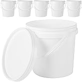 AKOLAFE 6 Pack Paint Bucket for Painting Plastic 3 Quart Paint Cans Touch Up Paint Containers with Lids & Handles 3/4 Gallon Paint Can Paint Storage Containers Empty Paint Cans Paint Pail for Leftover