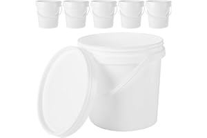 AKOLAFE 6 Pack Paint Bucket for Painting Plastic 3 Quart Paint Cans Touch Up Paint Containers with Lids & Handles 3/4 Gallon Paint Can Paint Storage Containers Empty Paint Cans Paint Pail for Leftover