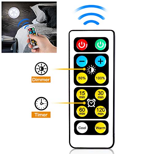 Eicaus Wireless Under Cabinet Lighting 8 Pack, Led Puck Lights with Remote Control for Counter Kitchen Closet, Battery Powered, Auto Off Timer, Tap On/Off, Stick on Anywhere - Thumbnail 3