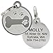 GoTags Playful, Custom Engraved Pet ID Tags, Solid Stainless Steel, Personalized Dog and Cat Pet ID with up to 4 Lines of Text, Cute, Durable and Long-Lasting