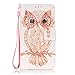 G530 Case, Galaxy Grand Prime Case, Firefish Kickstand Card Slots Cash Holder Dual Layer Cover with Wrist Strap for Samsung Galaxy Grand Prime G530 G530H G5308-Owl