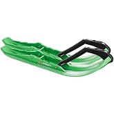 Pair of Green C&amp;A Pro Mountain [TMX] 6-3/4" Snowmobile Skis W/Black C&amp;A Loops