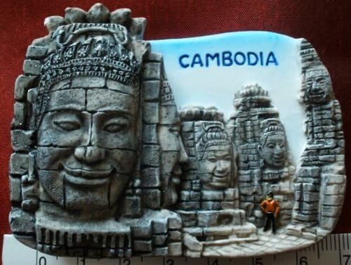 Bayon Cambodia Angkor Wat TempleMagnets Souvenirs Thailand Vintage HandMade Design by Thai Magnet