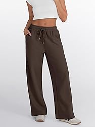 Trendy Queen Womens Wide Leg Sweatpants High