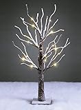 Lightshare™ UPDATE 24L LED Bonsai Snow Tree,+Free Gift:8L LED Poinsettia Artificial Decoration Light,Home/Festival/Party/Christmas,Indoor and Outdoor Use,Warm White