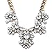 Fit&Wit Golden Tone Rhinestone Choker Crystal Statement Fashion Costume Necklace for Women