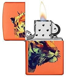 Zippo Tiger Orange Matte Pocket Lighter
