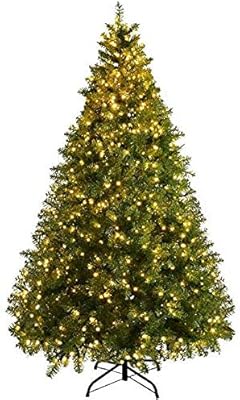 Pre Lit Christmas Tree Artificial Pvc Spruce Hinged With 560 Led