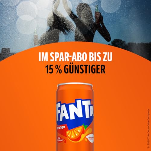 Fanta Orange - fruchtig-spritzige Limonade mit klassischem Orangengeschmack - erfrischendes Softgetränk in Einweg Dosen (24 x 330 ml) thumbnail 3