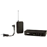 Shure BLX14/B98 Instrument Audio System H10 Band (542&ndash;572 MHz) &ndash; BLX4 Receiver, BLX1 Bodypack &amp; BETA 98H/C Clip-On Mic for Brass, Woodwinds &amp; Percussion, Up to 14 Hr Battery, 300 ft Range