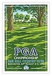 Signed 2013 PGA Championship Oak Hill Print by Lee Wybranski