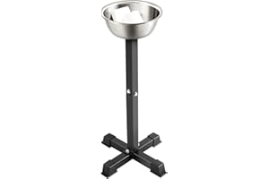 Gisafai 20 x 20 x 38 Inches Portable Gym Chalk Stand Stainless Steel Freestanding Holder with 23 x 7 Inches Bowl for Gymnasti