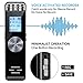 Digital Voice Recorder,TENSAFEE 16GB Activated Sound Audio Recorder Dictaphone,Portable HD USB digital Recorder with Double Microphone Support TF Card 32G Expand for Lectures/Meetings/Interviews/Class