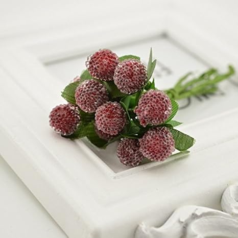 Buy Pinkdose Red Wine 12 Pcs Artificial Flowers Strawberry