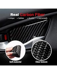 Thenice para la 10ª generación Civic Real de fibra de carbono para puerta, muñeca, interior de tirador de puerta, cubierta de decoración para 2016 2017 2018 2019 Honda Civic (sin logo)