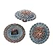 PEPPERLONELY Brand 10PC Metal Shank Button Round Antique Copper Spray Painted Blue Single Hole Pattern Pattern 15.0mm( 5/8)