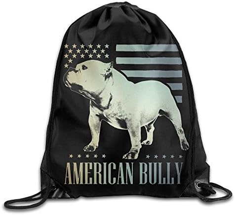 MissMr American Bully Dog Belt Sports Backpack,Fashion Trend, Polyester Sports Bag,Net Red Part,Men's Handbag,Ladies,Teenager,Adult,Outdoor Work,Office,Lunch Box