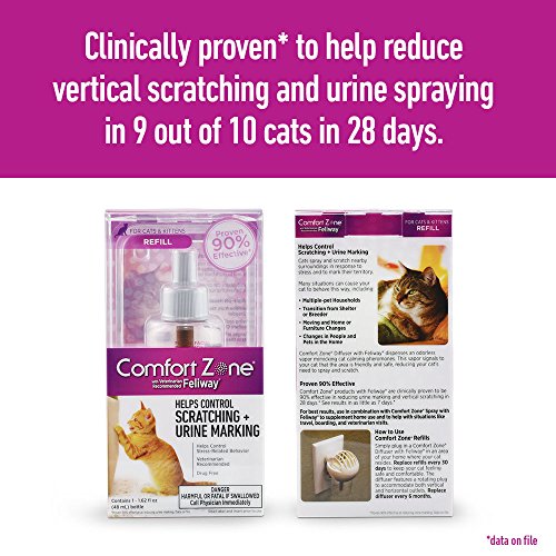 Comfort Zone with Feliway Diffuser Refill for Cat Calming, 1 Pack
