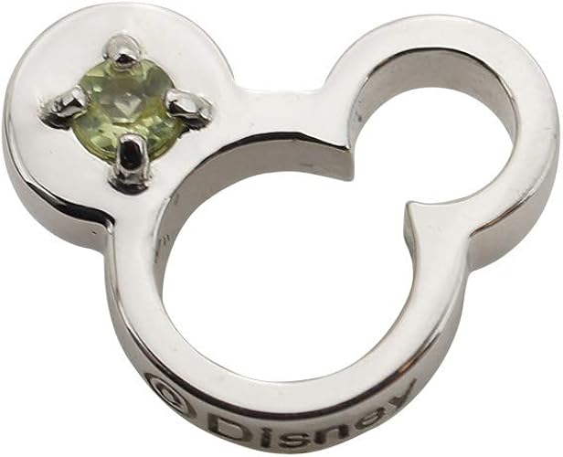 Amazon ディズニー Disney ミッキー ベビーリング 誕生石 K18ホワイトゴールド 8月ペリドット 8 リング 通販