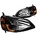 Spec D Tuning 2LH-CV01JM-RS CRYSTAL HOUSING HEADLIGHTS BLACK-(01-03) HONDA CIVIC