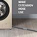 MyLifeUNIT Washing Machine Drain Hose Connector, Washer Drain Hose Extension Adapter with 2 Hose Clamps, Fit for 0.8 Inch Hose