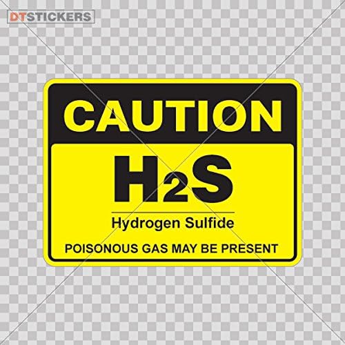 Decals Safety Sign Caution H2s Poisonous Gas May Be Pre Color Print (3 X 2.2 ... Size: 5 X 3.6 Inches Vinyl color print