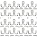 Maosifang 16 Pieces Double Prong Robe Hook Retro Cloth Hanger with 32 Pieces Screws in Matte Nickel,Silver primary
