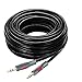 Ruaeoda 3.5mm Aux Audio Cable 50 ft - Nylon Braid Male to Male 1/8 Shielded AUX Headphone Extension Cord for Outdoor Auxillary Stereo