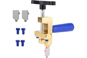 TSHIWORT Manual Tile Cutter, 2 in 1 Glass Tile Cutter, Manual Breaking Pliers with 3-15 mm Tungsten Steel Blades, Tile Cutter Hand Tool for Home DIY Cutting Glass, Mirror, Glazed Tiles