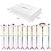 Makeup Eye Brush Set Apr.Fairy 10pcs Mermaid Make Up Brushes with Box 3D Fish Scale Handle Eyeshadow Eyeliner Kits Blending Foundation Blush Lip Cosmetic Tools - Pink Gradient