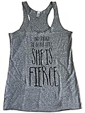 Friendly Oak Women's She is Fierce Tank Top - S - Heather Grey